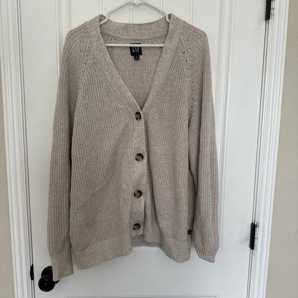 GAP Women's Light Tan Cardigan Sweater - Picture 1 of 3